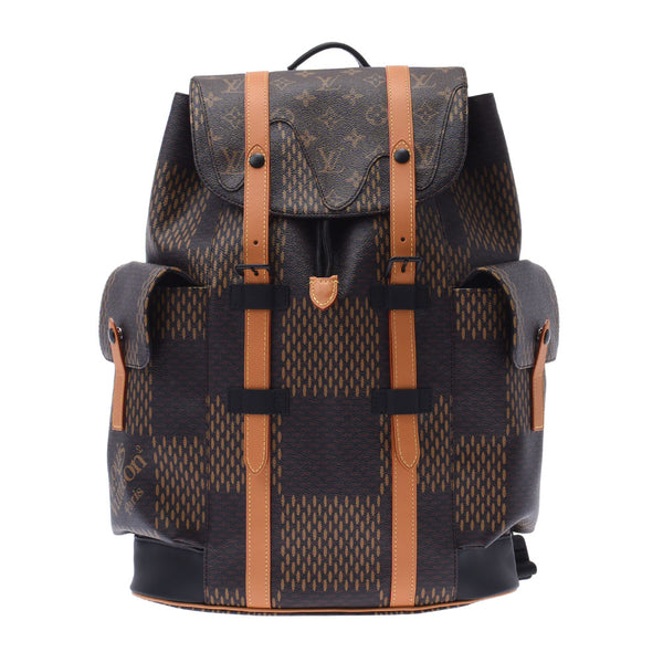 Louis Vuitton Louis Vuitton Damier Giant Christopher PM NIGO Collaboration Brown N40358 Men's Dumie Giant Canvas Rucks Day Pack Unused Silgrin