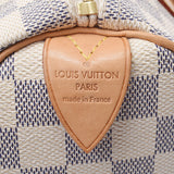 Louis Vuitton Louis Vuitton Damier Azur Speedy 25 White N41534 Unisex Damier Azul Canvas Handbags AB Rank Used Silgrin