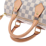 Louis Vuitton Louis Vuitton Damier Azur Speedy 25 White N41534 Unisex Damier Azul Canvas Handbags AB Rank Used Silgrin