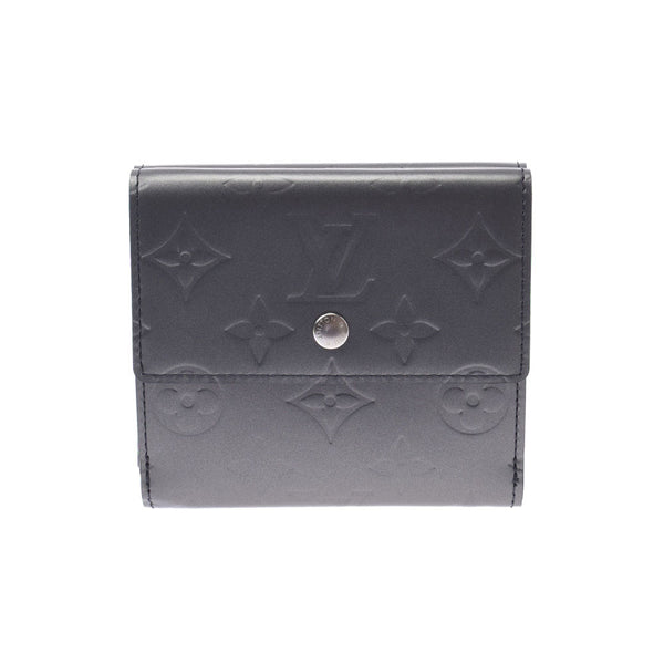 LOUIS VUITTON Louis Vuitton Monogram Mat Port Monevo Elephant Credit Dark Gray M65112 Unisex Monogram Mat Born Wallet AB Rank Used Ginzo