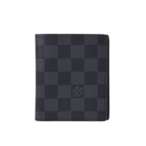 路易·威登（Louis Vuitton）路易·威登（Louis Vuitton）达米尔（Damier）石墨紧凑型6cc nm黑色N60362男士达米尔（Damier）石墨帆布fuden fuden new dam new dam new damnal ginzo