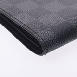 路易·威登（Louis Vuitton）路易·威登（Louis Vuitton）达米尔（Damier）石墨紧凑型6cc nm黑色N60362男士达米尔（Damier）石墨帆布fuden fuden new dam new dam new damnal ginzo