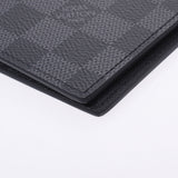 路易·威登（Louis Vuitton）路易·威登（Louis Vuitton）达米尔（Damier）石墨紧凑型6cc nm黑色N60362男士达米尔（Damier）石墨帆布fuden fuden new dam new dam new damnal ginzo