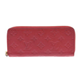 LOUIS VUITTON Louis Vuitton Aplant Portofoyille Clemance Scarlet M63698 Unisex Leather Long Wallet AB Rank Used Ginzo