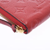 LOUIS VUITTON Louis Vuitton Aplant Portofoyille Clemance Scarlet M63698 Unisex Leather Long Wallet AB Rank Used Ginzo