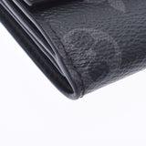 LOUIS VUITTON Louis Vuitton Monogram Eclipse Discovery Compact Wallet Black M67630 Men's Monogram Canvas Three Fold Wallet AB Rank Used Ginzo