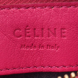 CELINE セリーヌ トリオ ピンク レディース カーフ ショルダーバッグ Bランク 中古 銀蔵