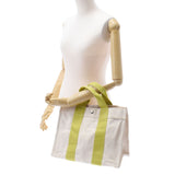 Hermes Hermes Bora Bora PM Tote Bag White / Yellow Green Unisex Canvas Handbag B Rank Used Silgrin