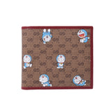 Gucci Gucci Doraemon紧凑型钱包茶/波尔多647803女士PVC BI -FOLD WALLET新二手Ginzo