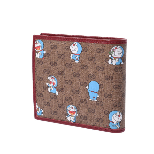 GUCCI Gucci Doraemon Compact Wallet Tea/Bordeaux 647803 Ladies PVC Bi -fold Wallet New Used Ginzo