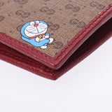 GUCCI Gucci Doraemon Compact Wallet Tea/Bordeaux 647803 Ladies PVC Bi -fold Wallet New Used Ginzo