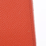 Hermes Hermes Azap Long Silk Inn Orange Poppy Silver Bracket A Engraved (around 2017) Women's Long Wallet B Rank Used Silgrin