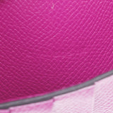 Hermes Hermes Kelly Wallet Medium Rose Purple Palladium Bracket C Engraved (around 2018) Unisex Voepson Long Wallet AB Rank Used Silgrin