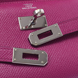 Hermes Hermes Kelly Wallet Medium Rose Purple Palladium Bracket C Engraved (around 2018) Unisex Voepson Long Wallet AB Rank Used Silgrin