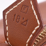 HERMES エルメス プリュム 32 ナチュラル/ブラウン シルバー金具 □F刻印(2002年頃) ユニセックス トワルアッシュ/バレニア ハンドバッグ ABランク 中古 銀蔵