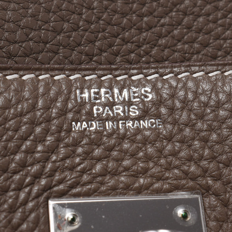 Hermes Hermes Burkin 30 Ethpet（冰川）钯夹具□R手柄（2014年左右）女士Triyo克莱蒙特手提包新Sanko