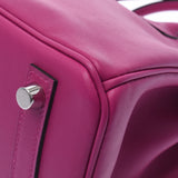 Hermes Hermes Burkin 25 Rose Purple (Purple) Palladium Bracket C Engraved (around 2018) Women's Wifewift Handbag Unused Silgrin