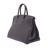 Hermes Hermes Burkin 35 ethane (gray) Rose gold bracket Y imprint (around 2020) Unisex Togo handbag unused silver