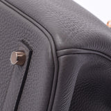 Hermes Hermes Burkin 35 ethane (gray) Rose gold bracket Y imprint (around 2020) Unisex Togo handbag unused silver