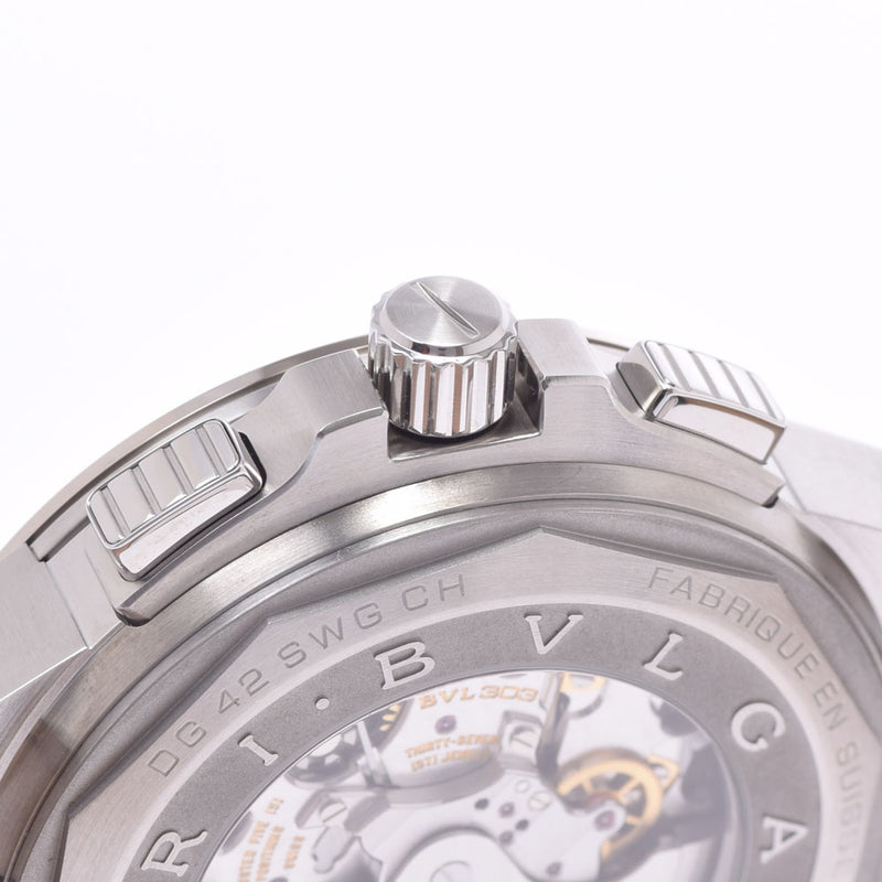 【113752】BVLGARI ブルガリ  DG42SCH ディアゴノ カリブロ 303 ブラックダイヤル SS 自動巻き 当店オリジナルボックス 腕時計 時計 WATCH メンズ 男性 男 紳士