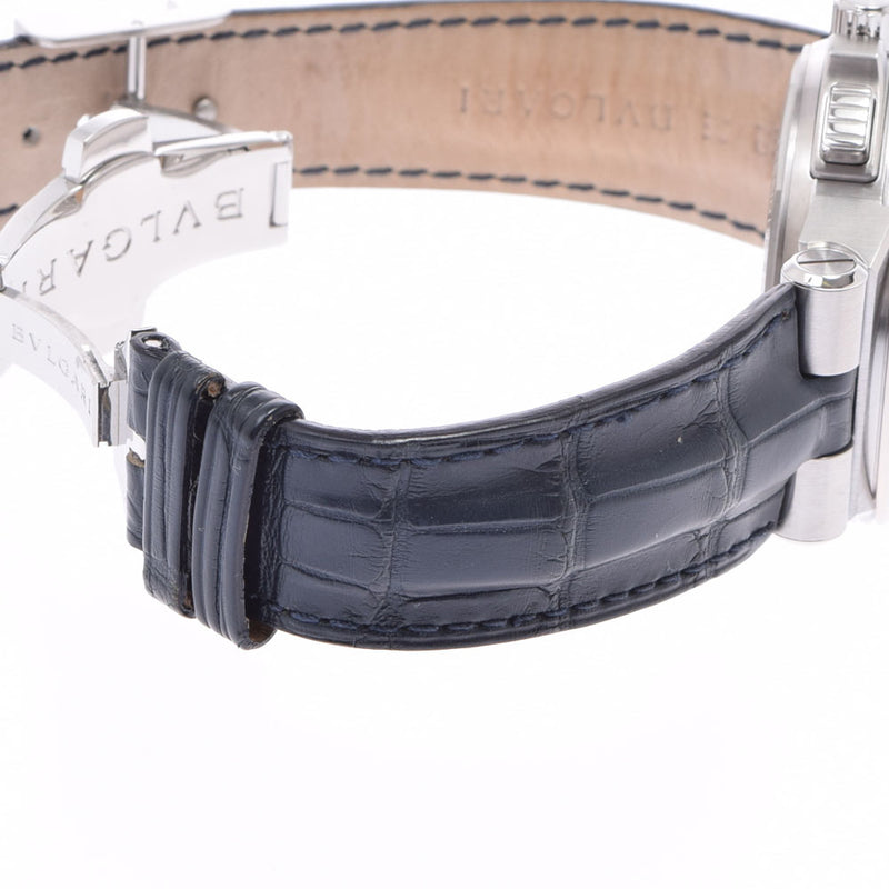 Bvlgari Bulgari Diagano Calibro 303背面SKE DG42SWGCH男士WG/SS/Leather Watch自动蓝色表盘