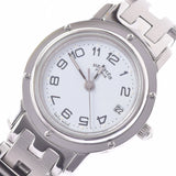 HERMES Hermes Clipper CL4.210 Ladies SS Watch Quartz White Dial A Rank used Ginzo