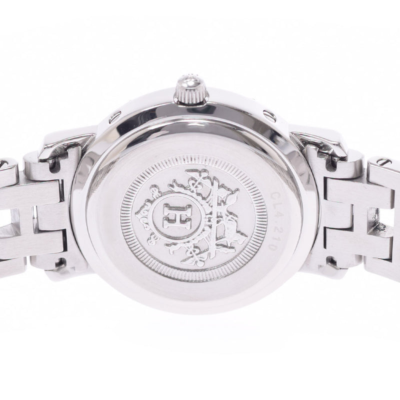 爱马仕爱马仕（Hermes Hermes）Clipper Cl4.210女士SS Watch Wate Quartz White Dial A RANS使用Ginzo