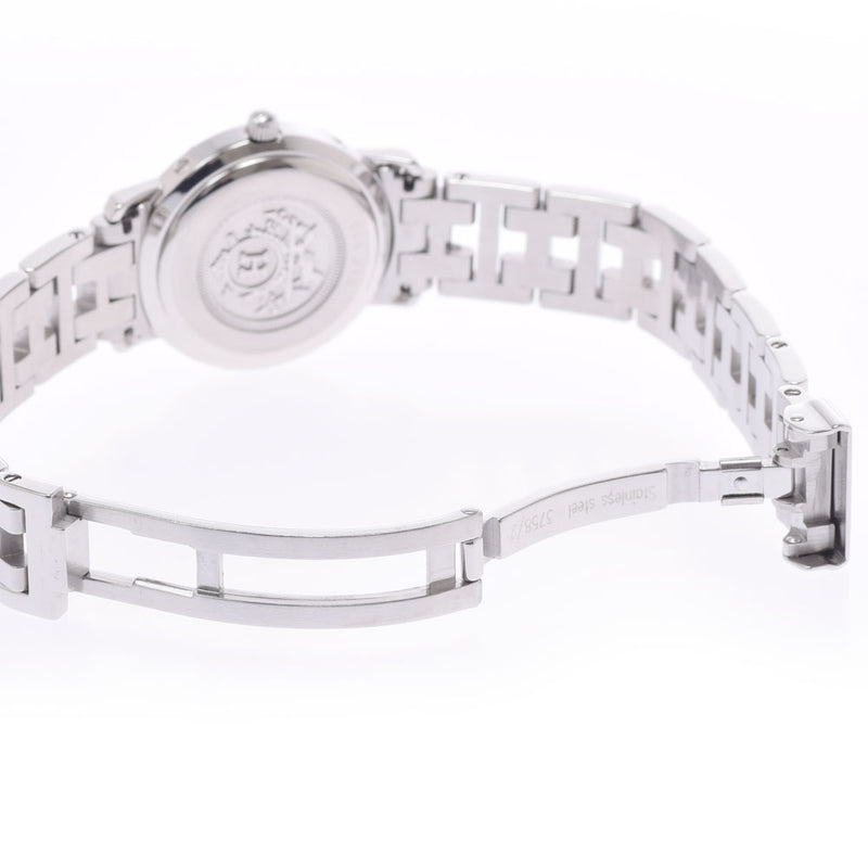 爱马仕爱马仕（Hermes Hermes）Clipper Cl4.210女士SS Watch Wate Quartz White Dial A RANS使用Ginzo