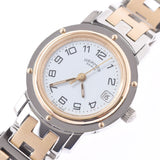 爱马仕爱马仕（Hermes Hermes）Clipper CL4.220女士SS/GP Watch Quartz White Dial AB等级使用Ginzo