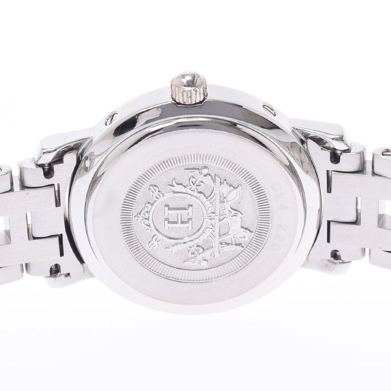 爱马仕爱马仕（Hermes Hermes）Clipper CL4.220女士SS/GP Watch Quartz White Dial AB等级使用Ginzo