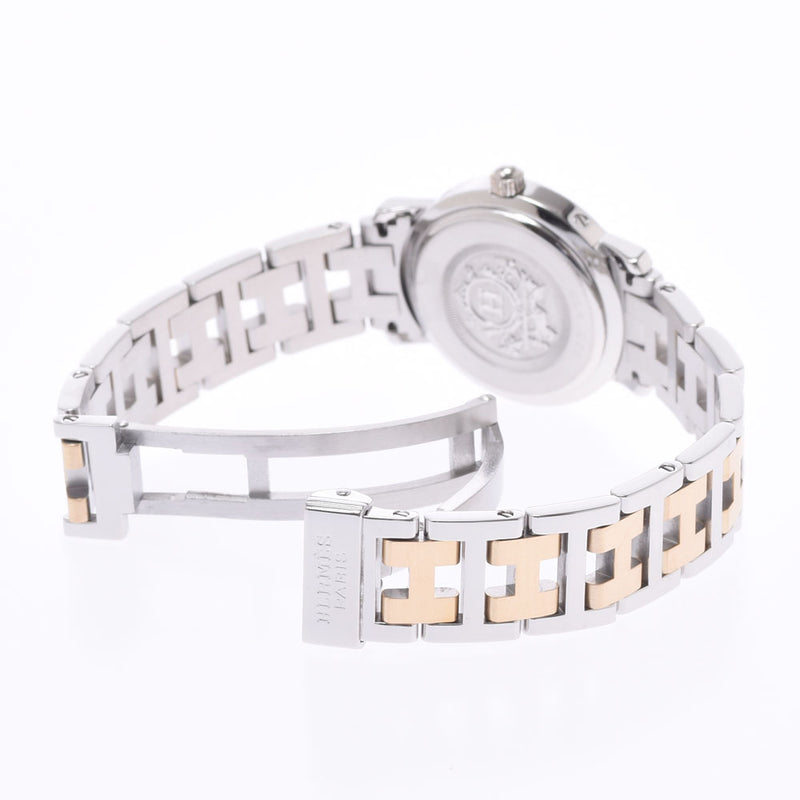 爱马仕爱马仕（Hermes Hermes）Clipper CL4.220女士SS/GP Watch Quartz White Dial AB等级使用Ginzo