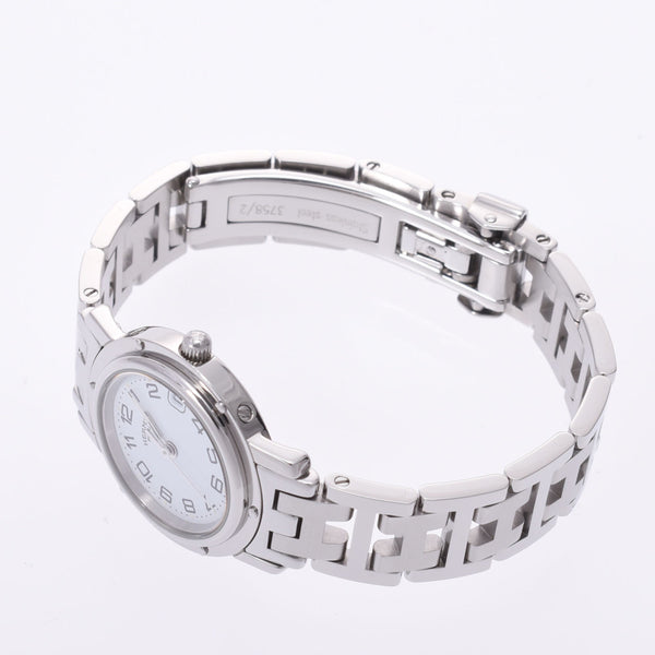 爱马仕爱马仕（Hermes Hermes）Clipper Cl4.210女士SS Watch Wate Quartz White Dial A RANS使用Ginzo