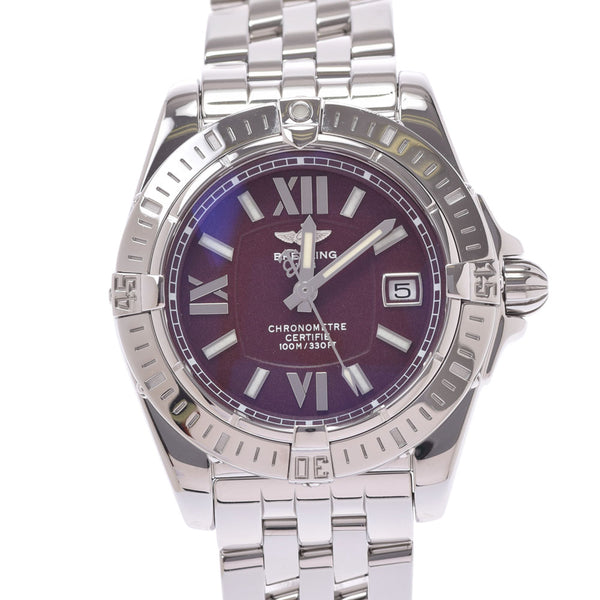 BREITLING Breitling Galactic 32 A71356 Boys SS Watch Quartz Wine Red Dial A Rank Used Ginzo