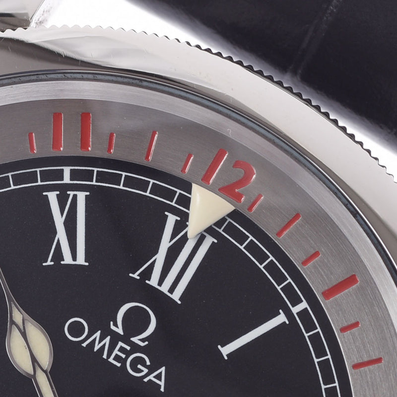 OMEGA Omega Specialty Pilot 516.13.41.10.01.001 Men's SS/Leather Watch Quartz Black Dial A Rank used Ginzo