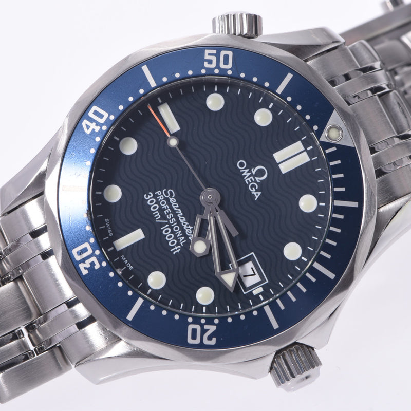 Omega Omega Sea Master Professional 300m 2561.80男孩SS手表Quartz Blue Dial AB Rank used Ginzo