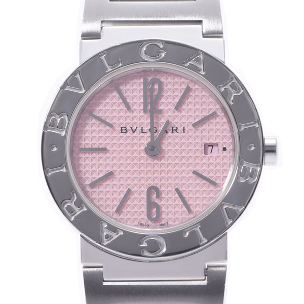 BVLGARI Bulgari Bulgari Bulgari Bulgari 26 New BBL26S Ladies SS Watch Quartz Pink Shell Dial A Rank used Ginzo