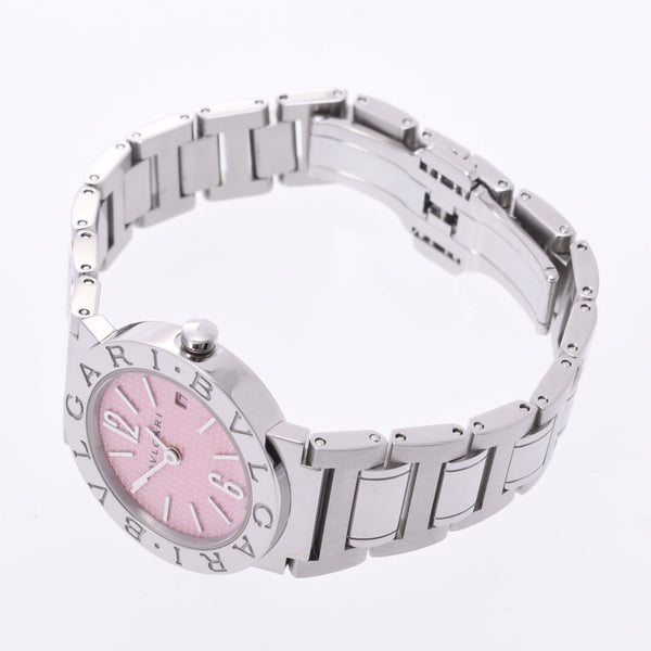 BVLGARI Bulgari Bulgari Bulgari Bulgari 26 New BBL26S Ladies SS Watch Quartz Pink Shell Dial A Rank used Ginzo