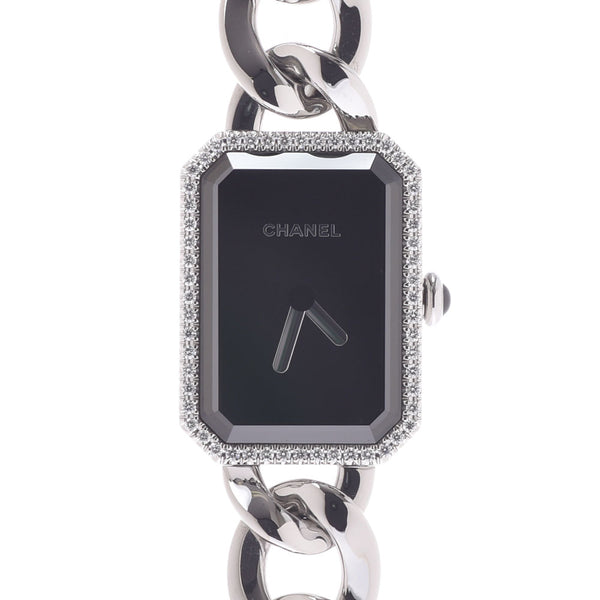 Chanel Chanel Premiere Bezel Diamond H3252女士SS Watch Quartz Black Dis A Rank二手Ginzo