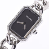 Chanel Chanel Premiere Bezel Diamond H3252女士SS Watch Quartz Black Dis A Rank二手Ginzo