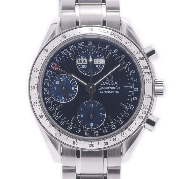Omega Omega Speed ​​Master Day Date 3523.80 Men's SS Watch Automatic Blue Dial A Rank used Ginzo