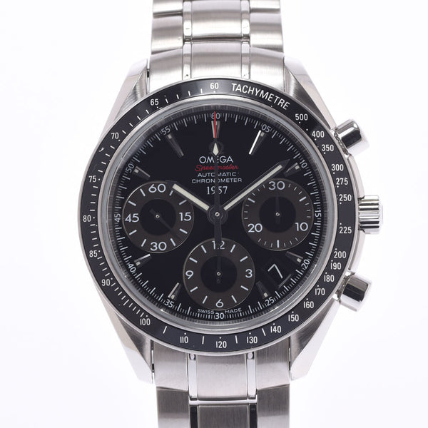 Omega Omega Speed ​​Master Date Japan Limited 323.30.40.40.01.001 Men's SS Watch Automatic Black Dial A Rank Used Ginzo