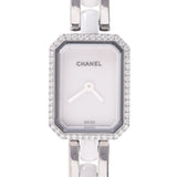 CHANEL Chanel Premiere Bezel Diamond H2132 Ladies SS/White Ceramic Watch Quartz Silver Dial A Rank used Ginzo