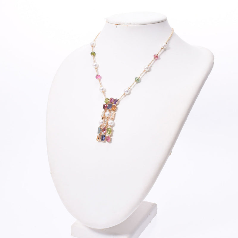 BVLGARI Bvlgari Allegra Multistone Ladies K18YG/Diamond/Pearl Necklace A Rank used Ginzo