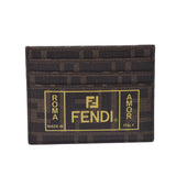 FENDI フェンディ ズッカ柄 パスケース ブラウン 7M0164 ユニセックス PVC カードケース 未使用 銀蔵