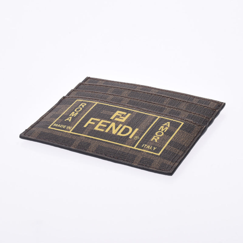 FENDI フェンディ ズッカ柄 パスケース ブラウン 7M0164 ユニセックス PVC カードケース 未使用 銀蔵