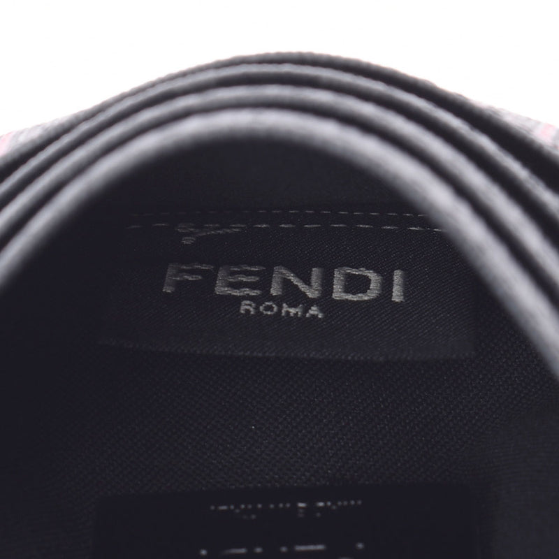 Fendi Fendi Zukka图案通行证灰色/黑色7M0164男女通用PVC卡盒未使用的Ginzo