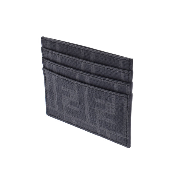 FENDI Fendi Zukka Pattern Pass Case Gray/Black 7M0164 Unisex PVC Card Case Unused Ginzo