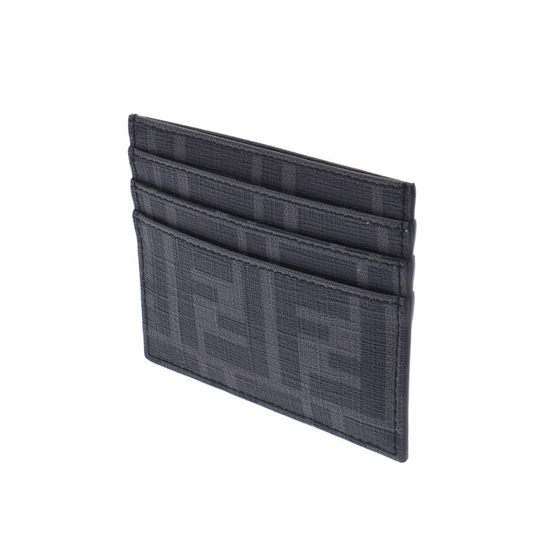 Fendi Fendi Zukka图案通行证灰色/黑色7M0164男女通用PVC卡盒未使用的Ginzo