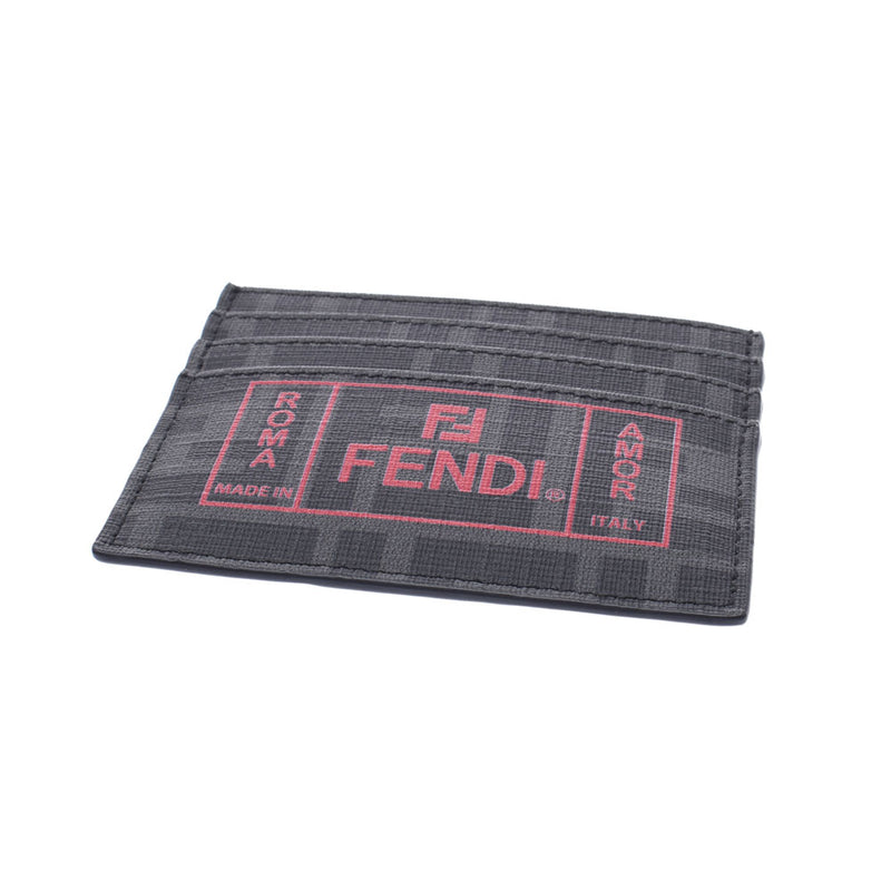 FENDI フェンディ ズッカ柄 パスケース グレー/黒 7M0164 ユニセックス PVC カードケース 未使用 銀蔵