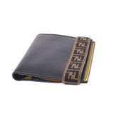 FENDI フェンディ コンパクト 二つ折り財布 黒/黄色 7M0277 メンズ レザー 札入れ 未使用 銀蔵